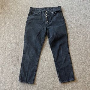 H&M &DENIM BLACK JEANS VINTAGE FIT SIZE 33